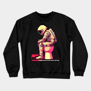 Space Toilet Astronaut & Beyond Crewneck Sweatshirt